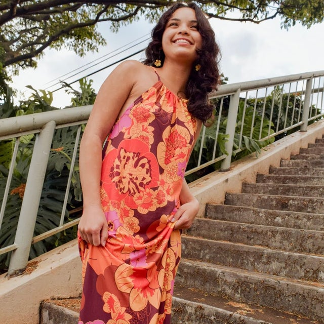 Kalei Kimono Sleeve Maxi Dress